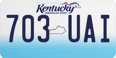 KY license plate 703UAI