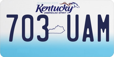 KY license plate 703UAM