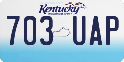 KY license plate 703UAP