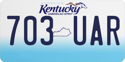 KY license plate 703UAR