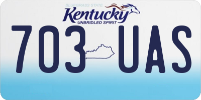 KY license plate 703UAS
