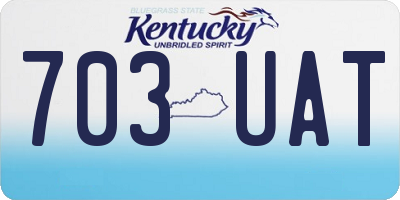 KY license plate 703UAT