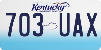 KY license plate 703UAX