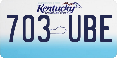 KY license plate 703UBE