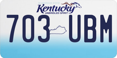 KY license plate 703UBM