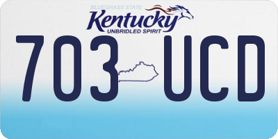 KY license plate 703UCD