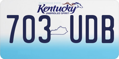 KY license plate 703UDB