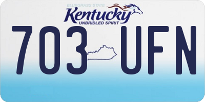 KY license plate 703UFN