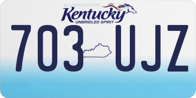 KY license plate 703UJZ