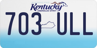 KY license plate 703ULL