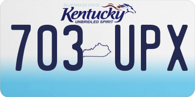 KY license plate 703UPX