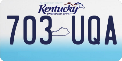 KY license plate 703UQA