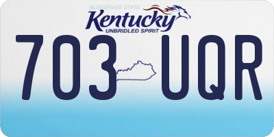 KY license plate 703UQR