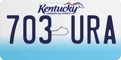 KY license plate 703URA