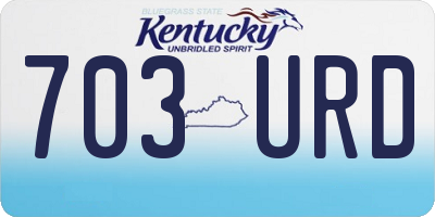 KY license plate 703URD