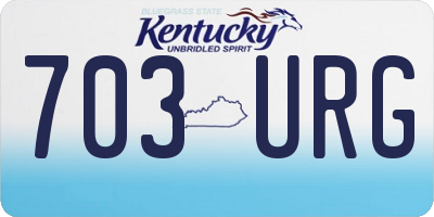 KY license plate 703URG