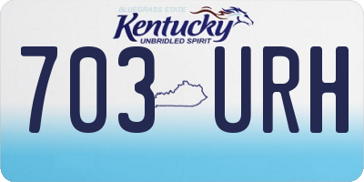 KY license plate 703URH