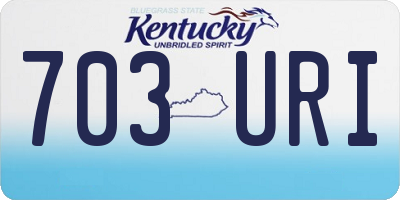 KY license plate 703URI