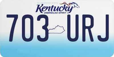 KY license plate 703URJ