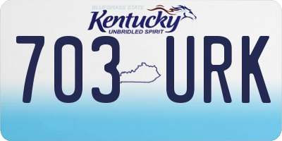 KY license plate 703URK