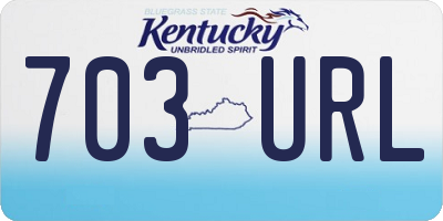 KY license plate 703URL