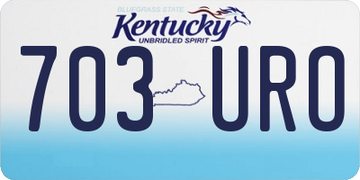 KY license plate 703URO