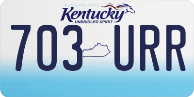 KY license plate 703URR