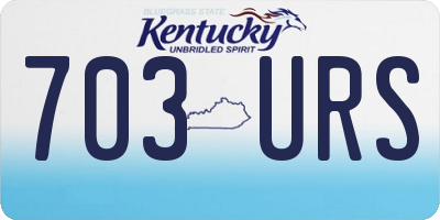 KY license plate 703URS