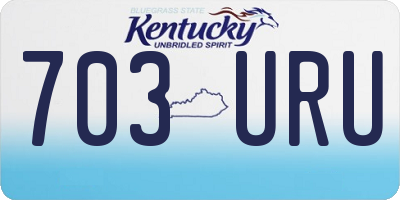 KY license plate 703URU