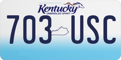 KY license plate 703USC