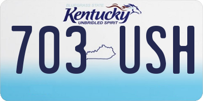 KY license plate 703USH