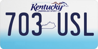 KY license plate 703USL