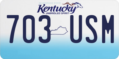 KY license plate 703USM