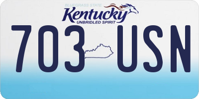 KY license plate 703USN