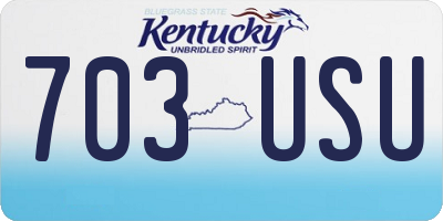 KY license plate 703USU