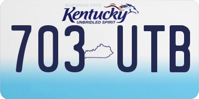 KY license plate 703UTB