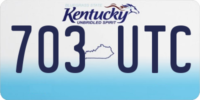KY license plate 703UTC