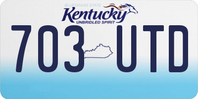 KY license plate 703UTD