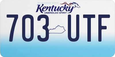KY license plate 703UTF