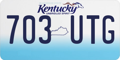 KY license plate 703UTG