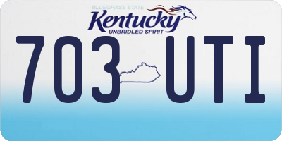 KY license plate 703UTI