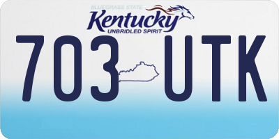 KY license plate 703UTK