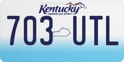 KY license plate 703UTL