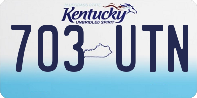 KY license plate 703UTN