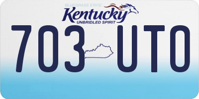 KY license plate 703UTO