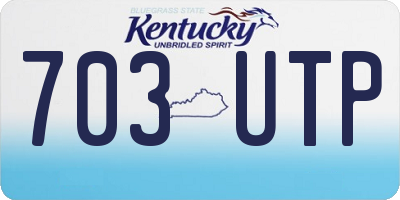 KY license plate 703UTP