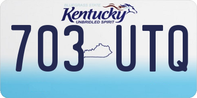 KY license plate 703UTQ