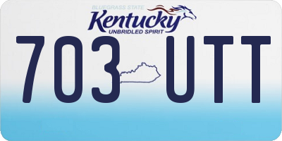 KY license plate 703UTT
