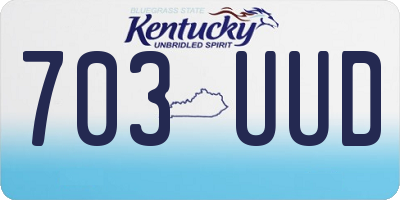 KY license plate 703UUD