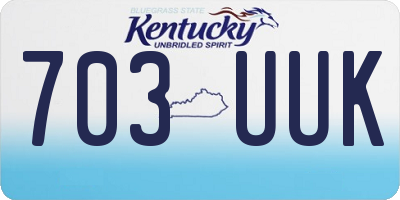 KY license plate 703UUK